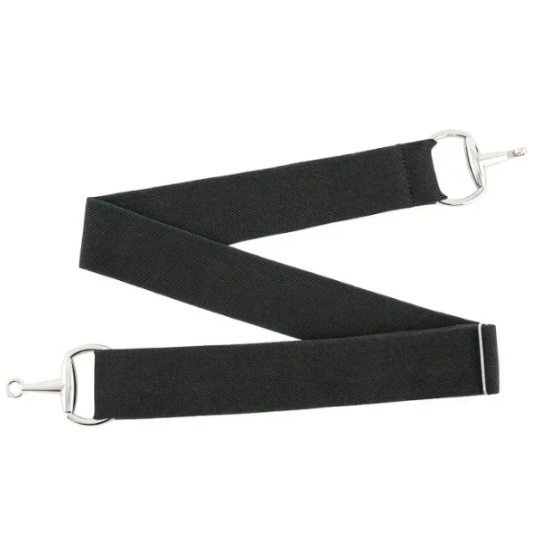 Elastic Snaffle Bit Belt in Black/Silver 