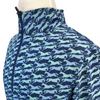 Kerrits Ice Fil Lite Long Sleeve in Navy Horses - Children's Large
