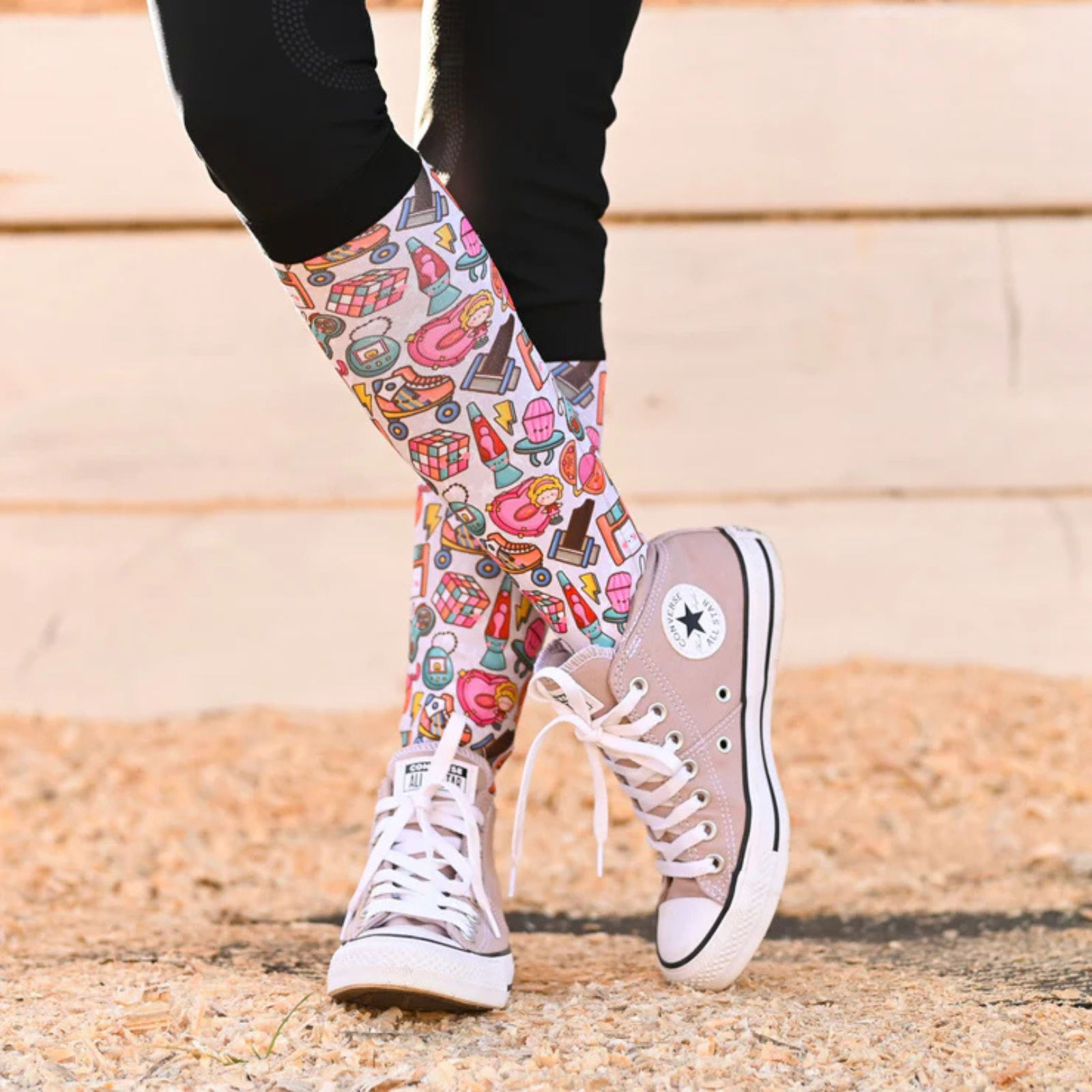 Dreamers &amp; Schemers Boot Socks in Old School Toys