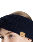 LeMieux 'Clara' Rib Knot Headband in Navy