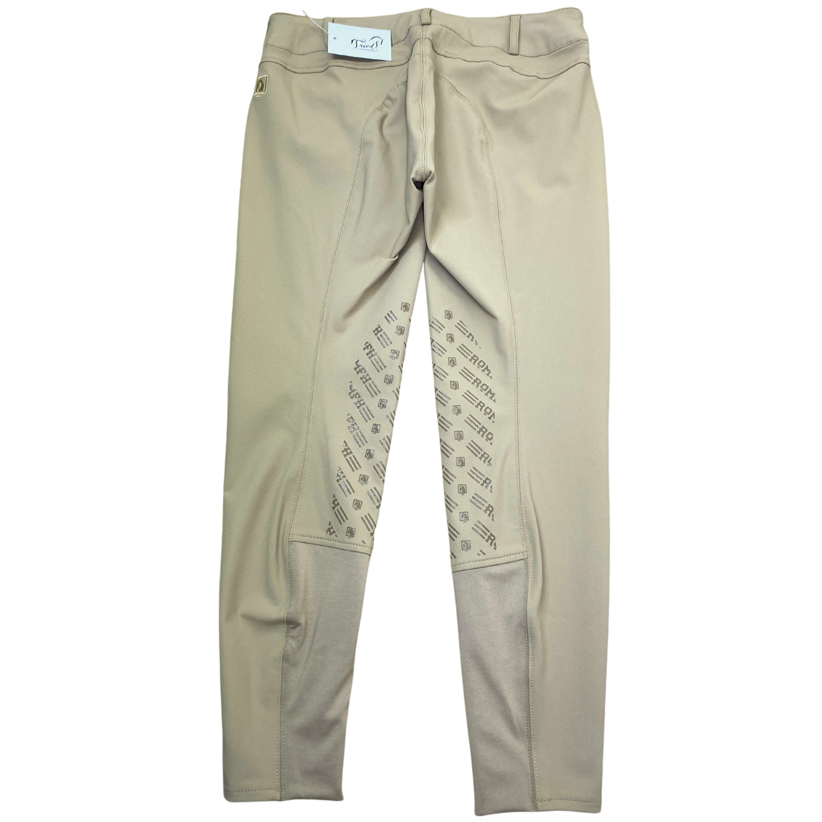 Back of Romfh 'Gabriella' Knee Patch Breeches in Sand - Women's 22R