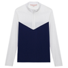 Hannah Childs 'Clarissa' Mesh Long Sleeve Zip Top in Midnight