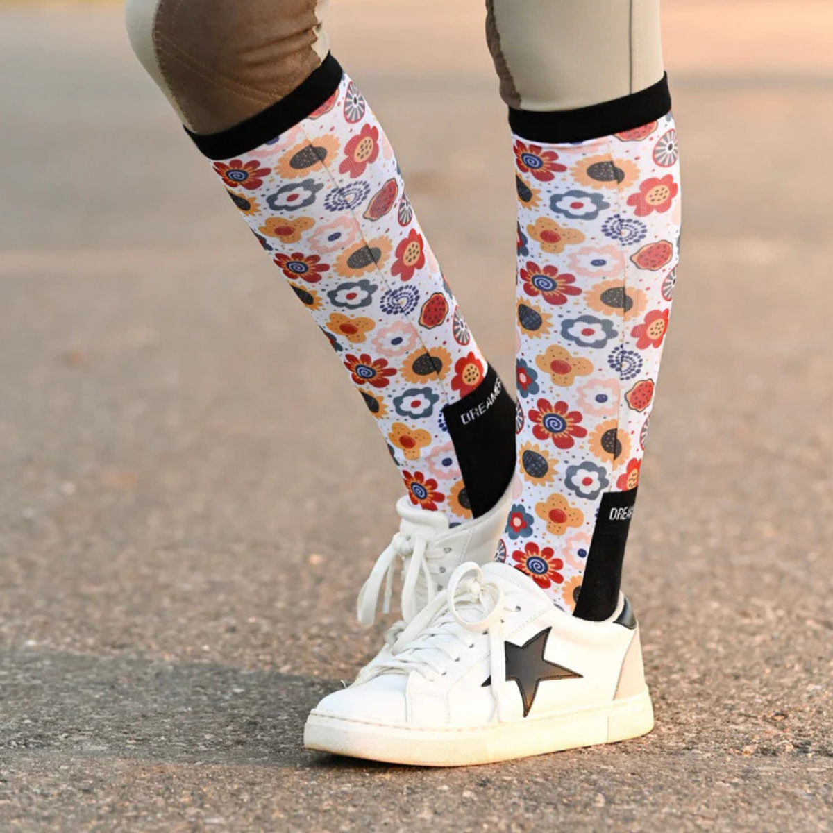 Dreamers & Schemers Boot Socks in Wildflowers