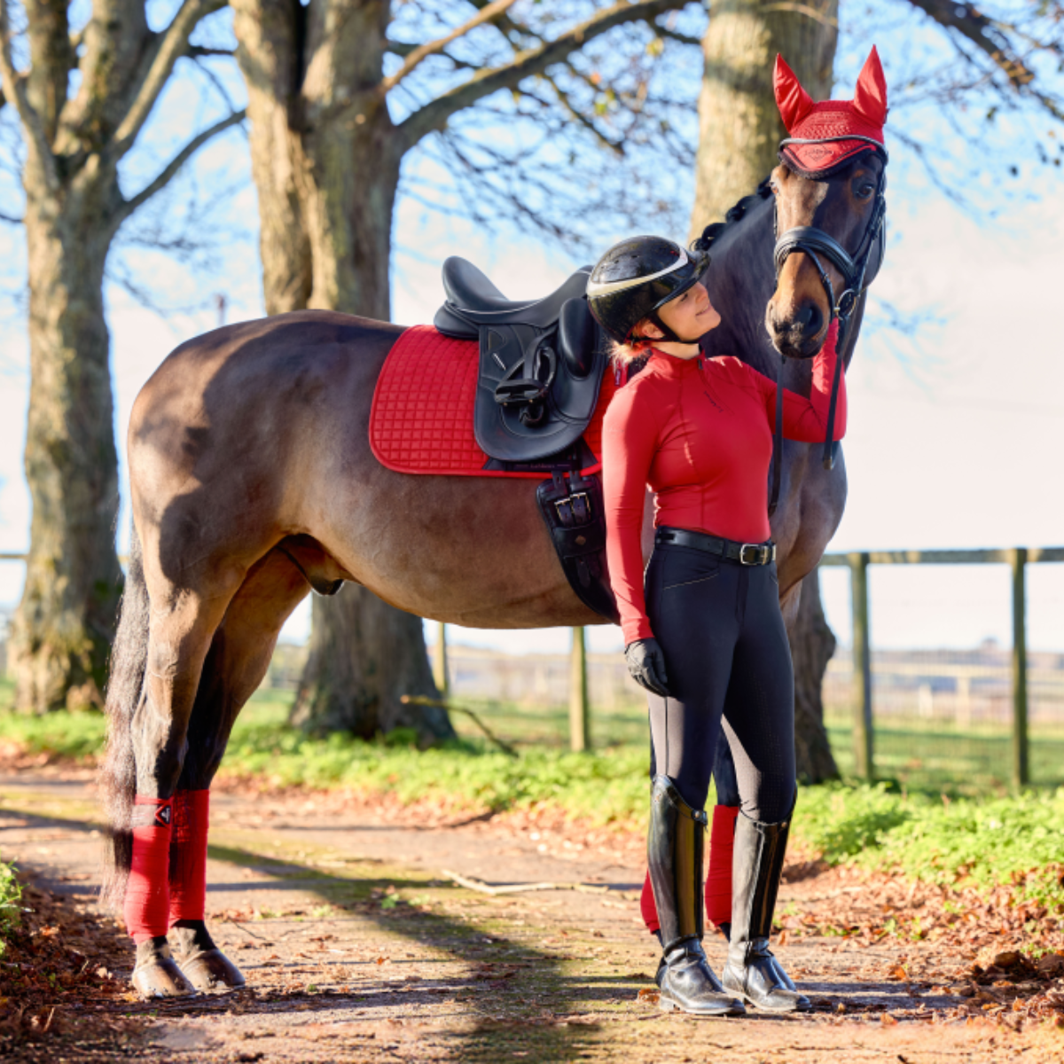 LeMieux Suede Dressage Pad in Chili