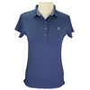 Dublin Black Karina Short Sleeve Technical Polo in Navy - Women's XXS