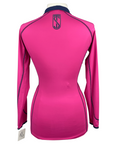 Back of Tredstep 'Symphony' Long Sleeve Sport Top in Carmine Rose - Women's Medium