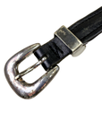 People On Horses Crystal Belt in Black/Blue/Silver 
