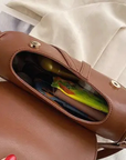 Saddle Shoulder Handbag in Brown