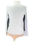 Free x Rein The Moto Equestrian Bodysuit in White/Black