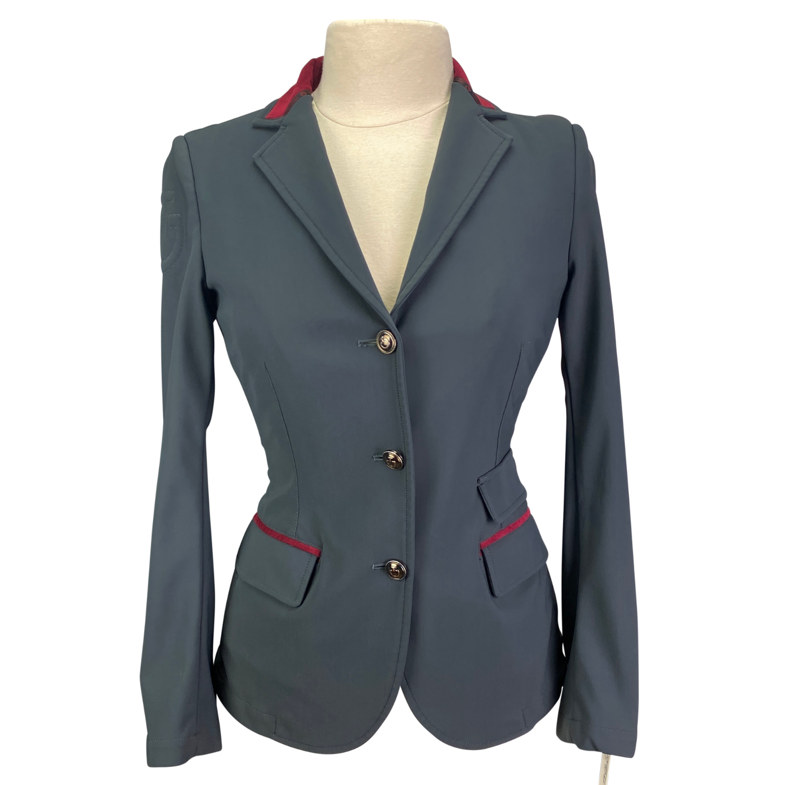 Cavalleria Toscana Competition Jacket in Grey/Burgundy