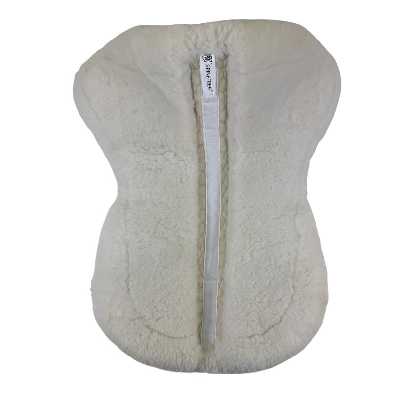 Mattes Dressage Half Pad w/ Rear Trim in White