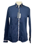 Flying Changes Shirt in Navy/Horse Piping - Women's Large
