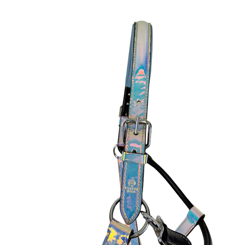 Halter Ego Patent Leather Halter in Rainbow Chrome
