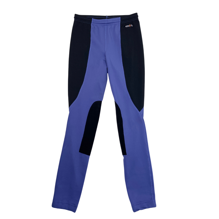 Kerrits Knee Patch Tights in Black/Periwinkle