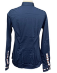 Flying Changes Shirt in Navy/Horse Piping - Women's Large