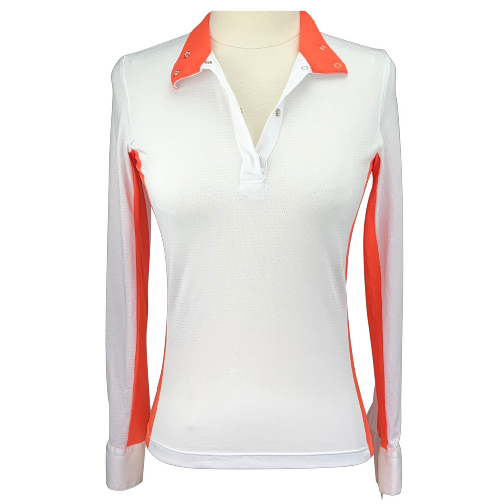 RJ Classics Sterling Show Shirt in White/Tangerine