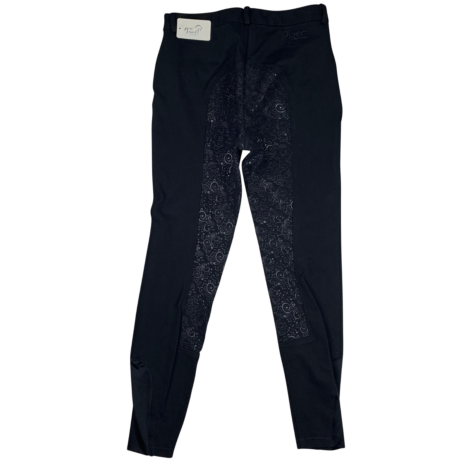 SmartPak 'Piper' Knit Mid Rise Full Seat Breeches in Black - Women's 30R
