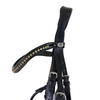 People on Horses Dressage Double Bridle  in Black