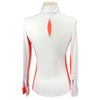 Back of RJ Classics Sterling Show Shirt in White/Tangerine