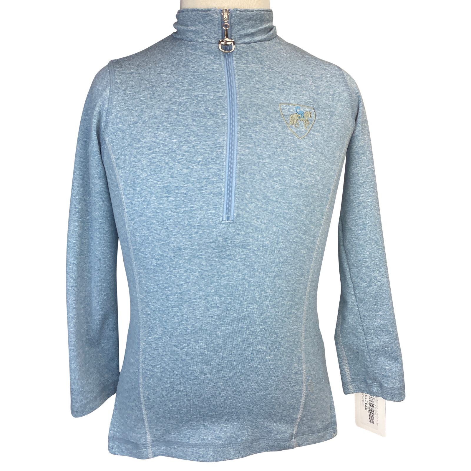 Goode Rider 'Ideal' 1/2 Zip Shirt in Blue Heather