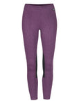 Front of Kerrits Knee Patch Performance Tights in Magenta Winter Whinnies - Children's XL