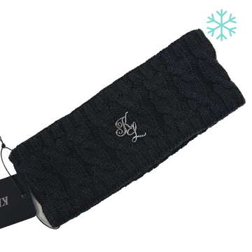 Kingsland Cable Knit Headband in Navy