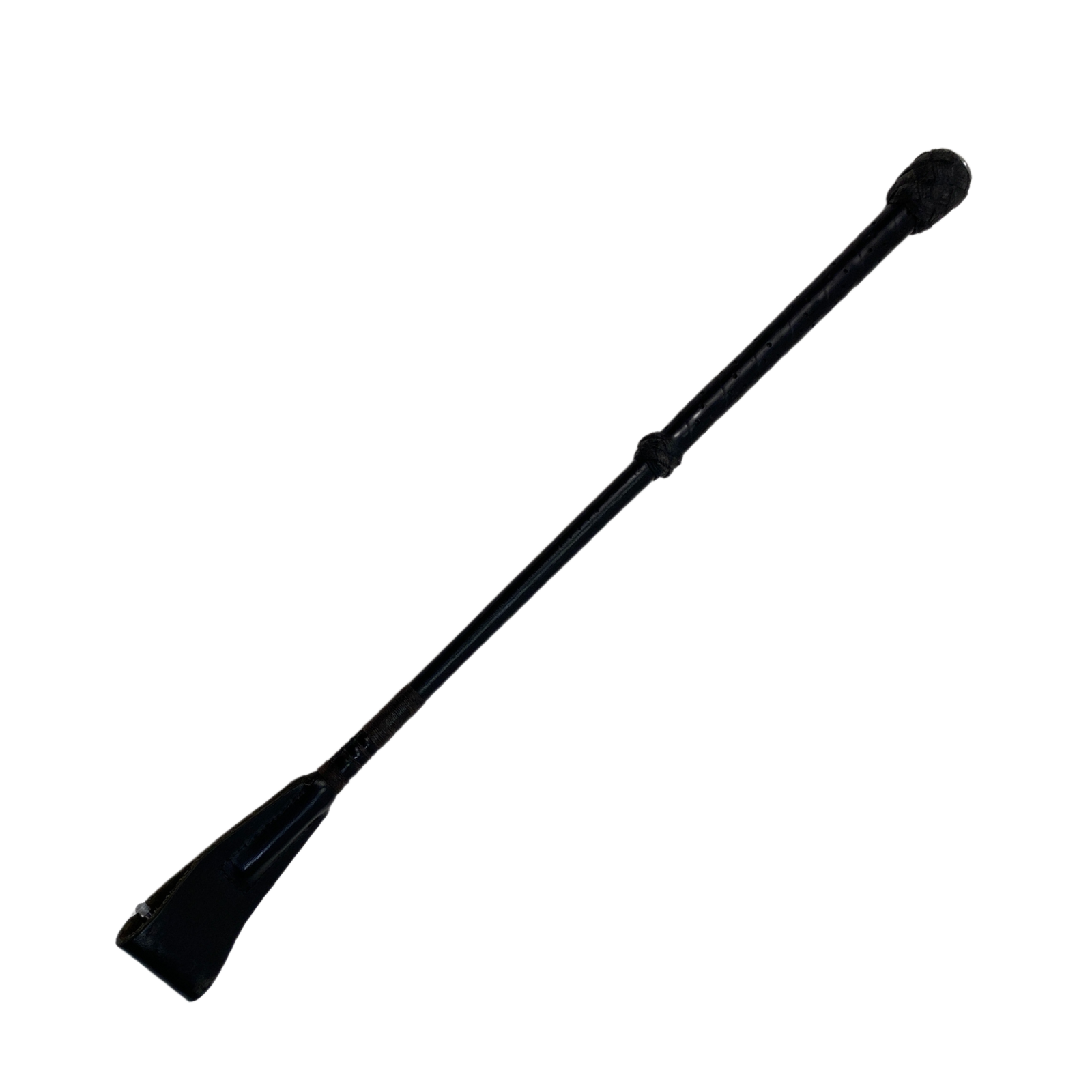 County Leather Wrapped Perforated Grip Bat in Black