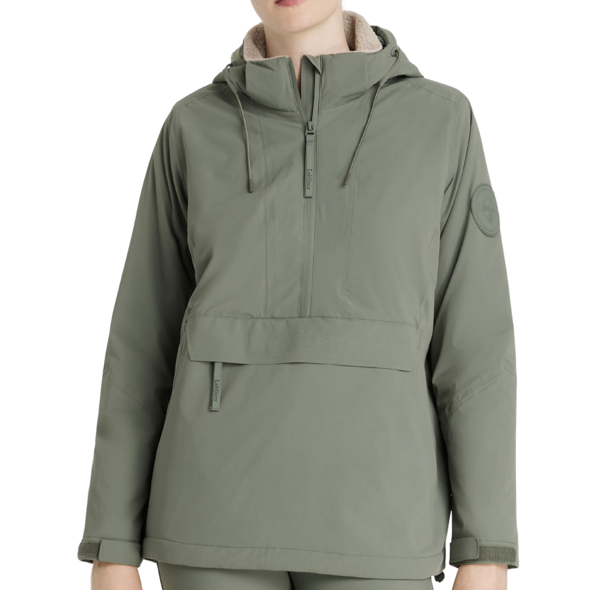 LeMieux 'Phoebe' Half-Zip Waterproof Jacket in Rosemary