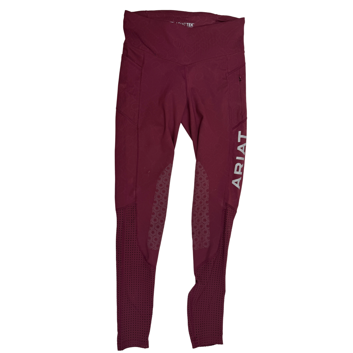 Ariat 'EOS' Knee Patch Tights in Zinfandel Bit