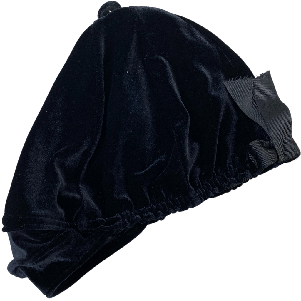 Velvet Helmet Cover in Black - Children's
