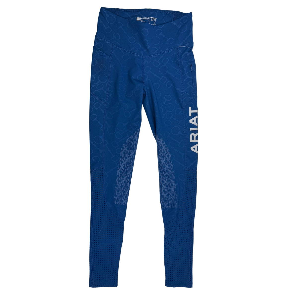 Ariat 'EOS' Knee Patch Tights in Blue Opal Bits