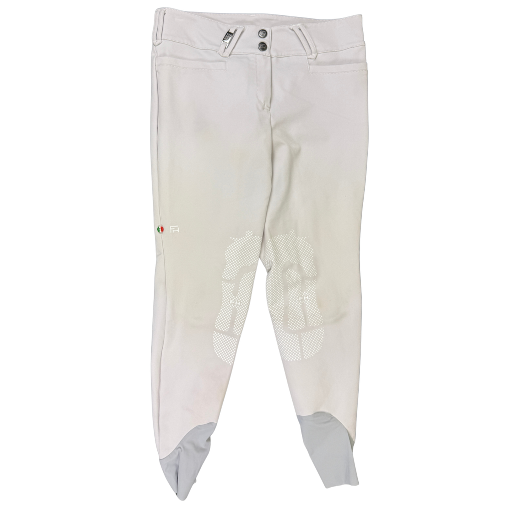 For Horses Knee Patch Breech in White