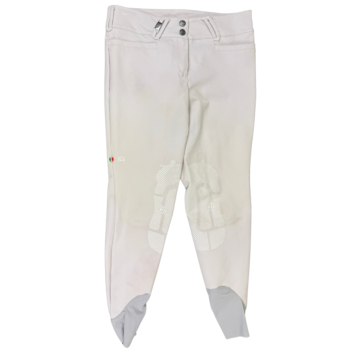 For Horses Knee Patch Breech in White