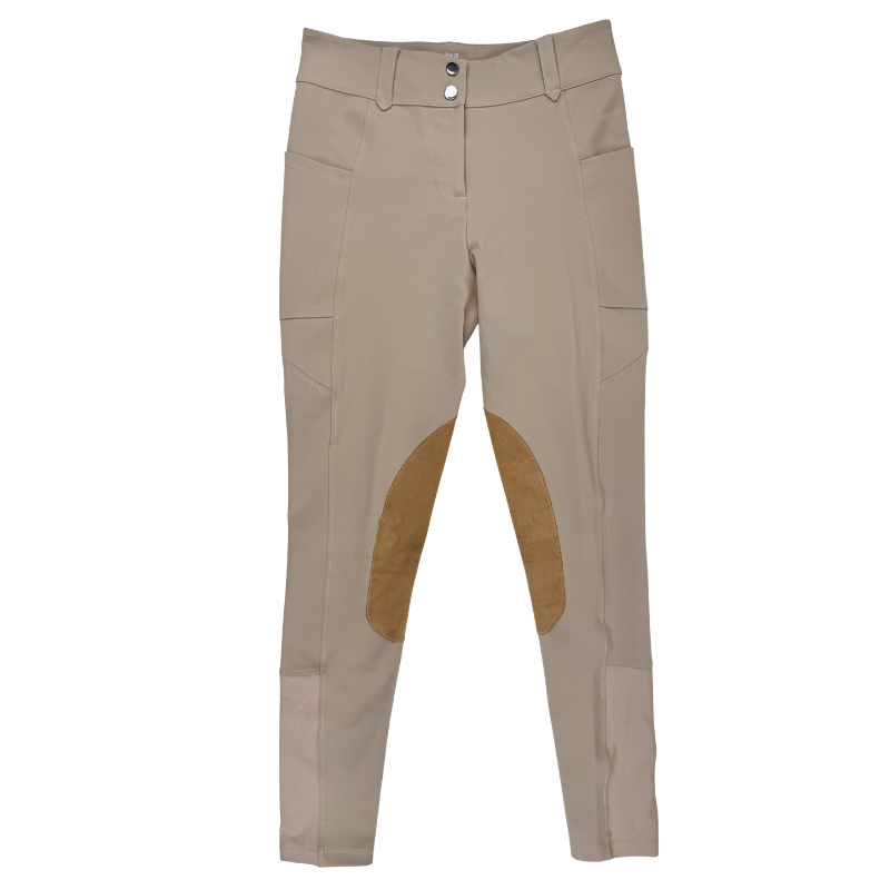 Free Ride Equestrian 'PRO' Knee Grip Breeches in Tan
