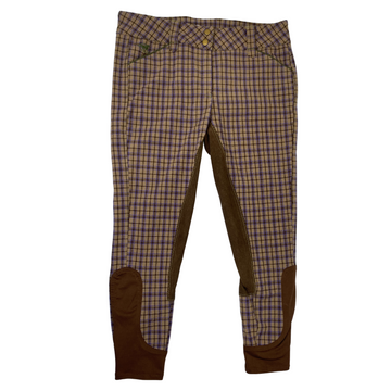 SmartPak Piper Full Seat Breeches in Mocha/Choco Plaid