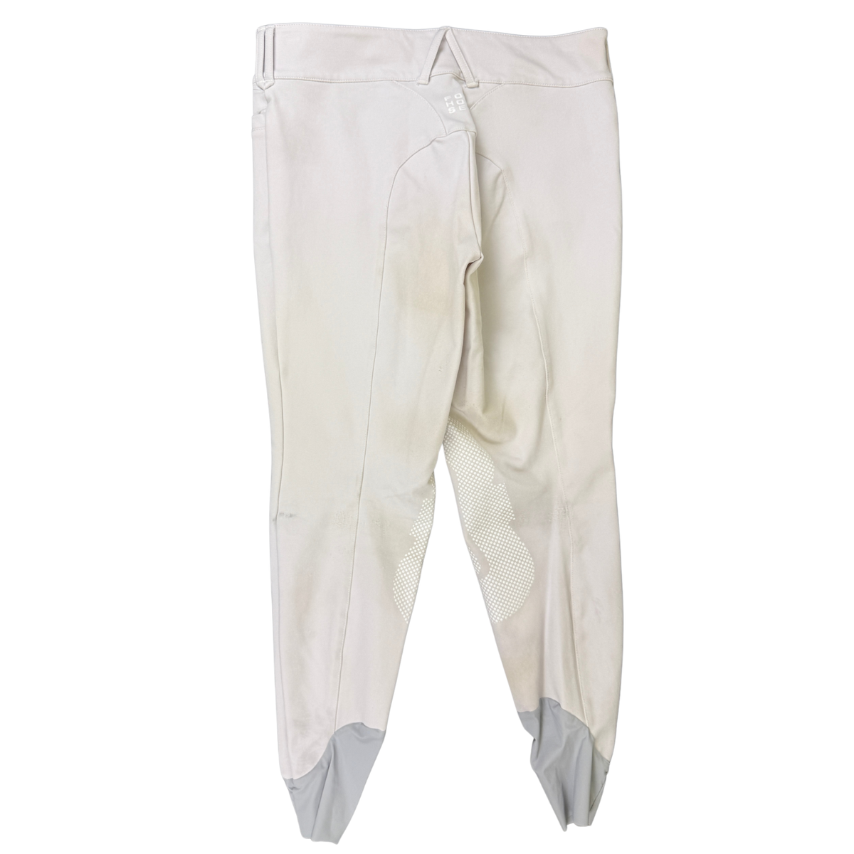 For Horses Knee Patch Breech in White