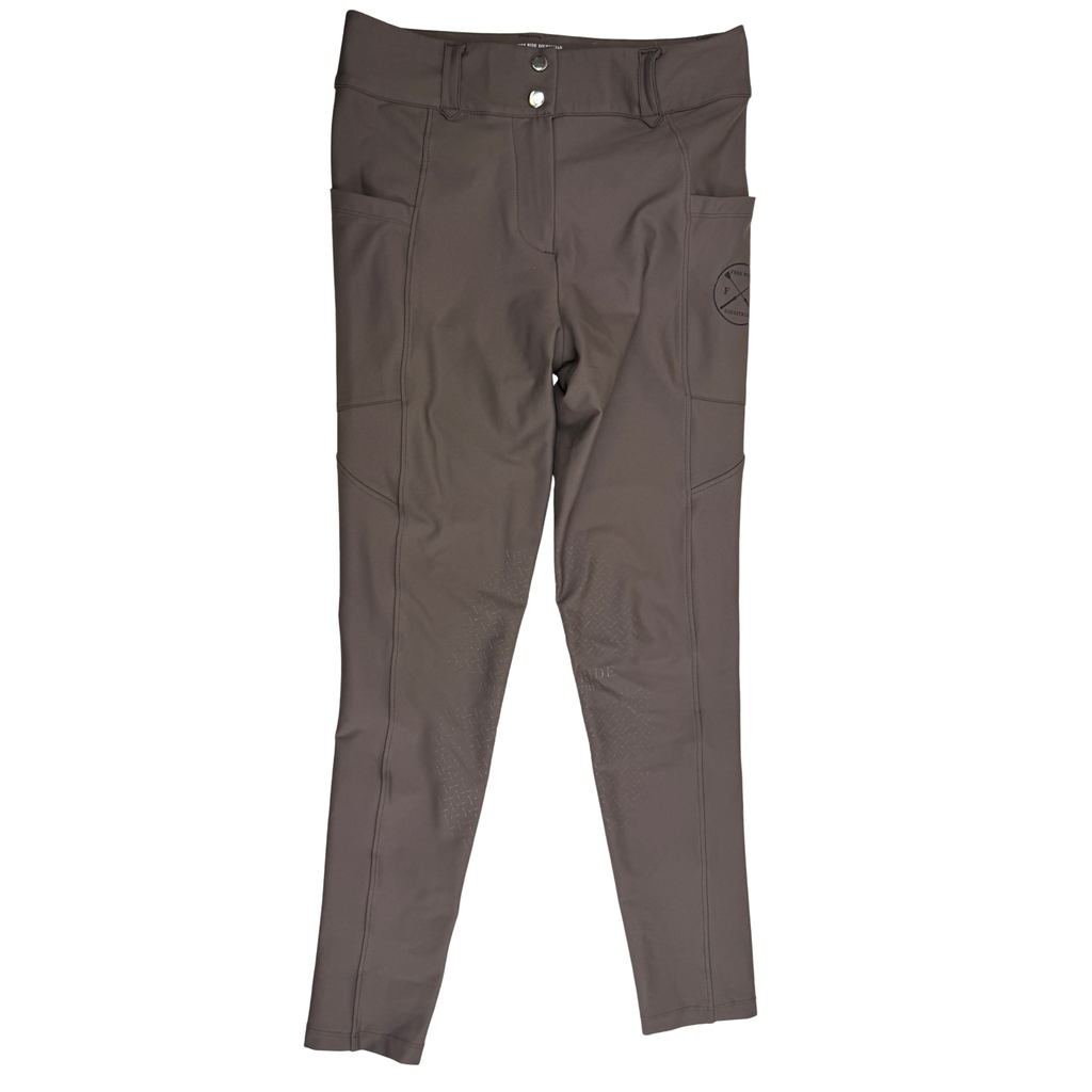Free Ride Equestrian 'Lux' Knee Patch Breeches in Walnut