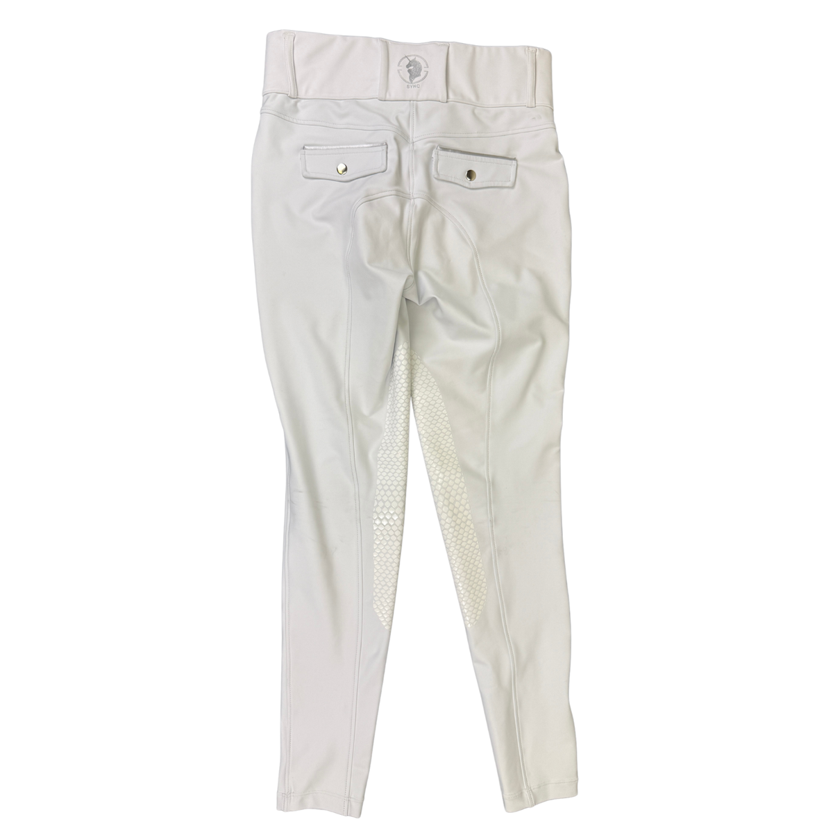 Sync Equestrian 'Elevate' Knee Patch Breeches in White