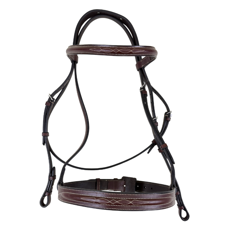 AJR Wide Noseband Hunter Bridle in Brown