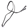 Plain Flat Leather Reins in Black