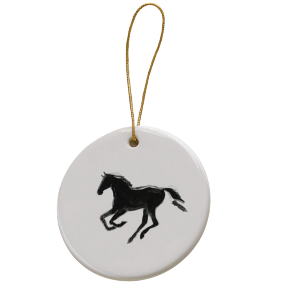 Bettina Norton Artwork Holiday Ornament in Horse Silhouette