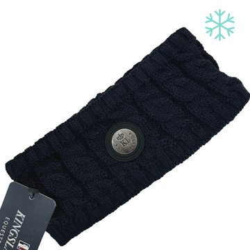 Kingsland Cable Knit Headband in Navy