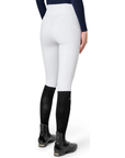 Equestrian Stockholm 'Jump Movement' Knee Patch Riding Tights in White - Women's Medium