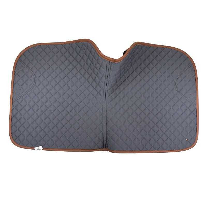 Sixteen Cypress Dressage Saddle Pad in Herringbone/Cognac