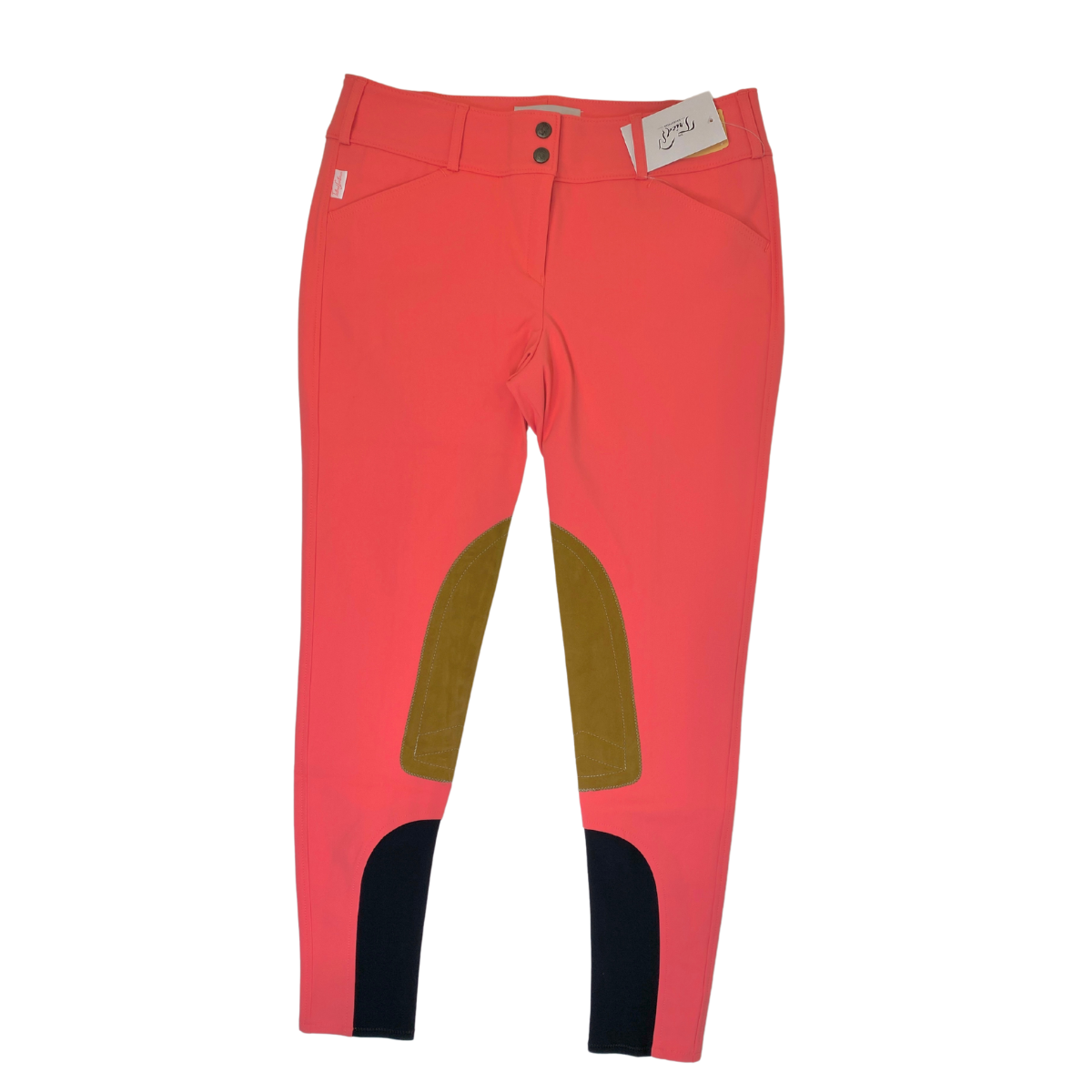 Front of Tailored Sportsman 'Trophy Hunter' Breeches in Sherbet/Tan - Women's 22R