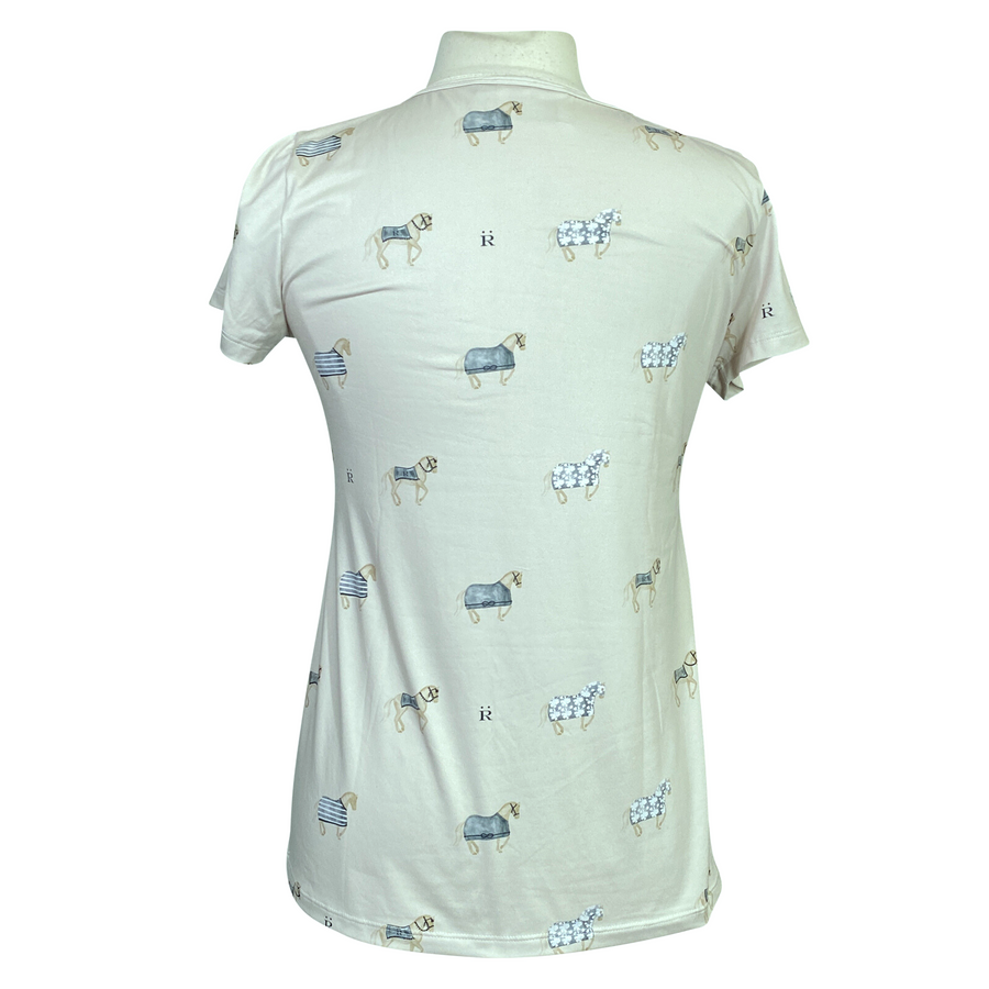 Ronner Design 'Bahia' Short Sleeve Shirt in Beige/Horses