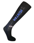 Foot Huggies"Made for Riders"  HUNTER Socks in Black/Blue