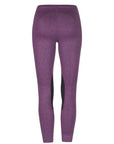 Back of Kerrits Knee Patch Performance Tights in Magenta Winter Whinnies - Children's XL