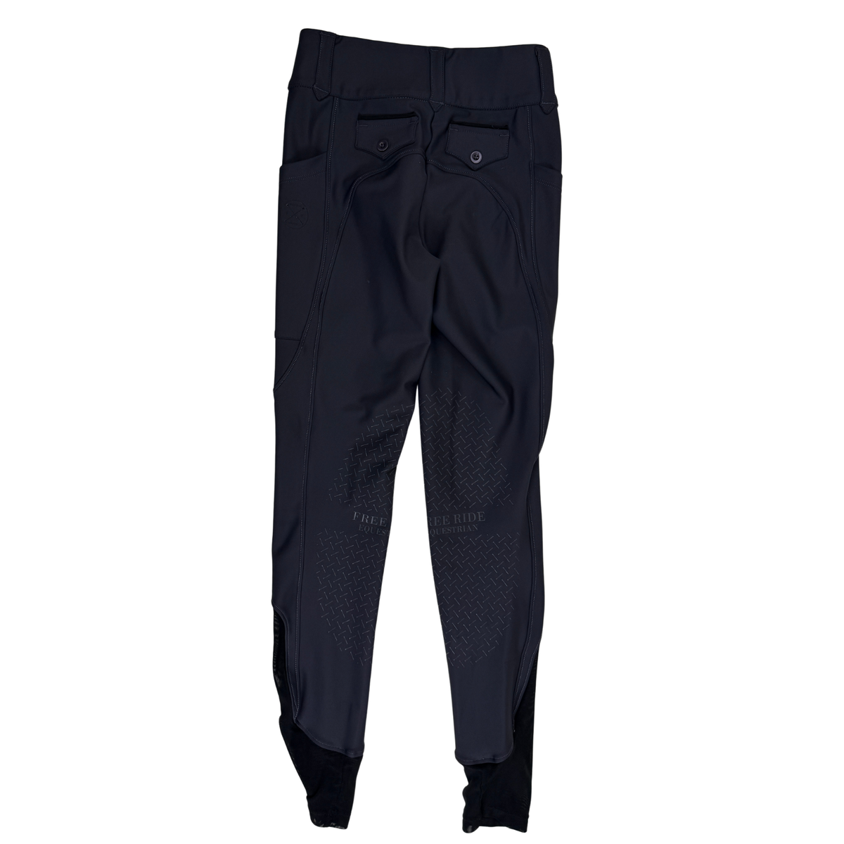 Free Ride Equestrian 'Lux' Knee Patch Breeches in Steel Grey