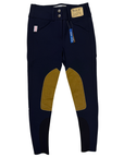 Tailored Sportsman Kids 'Trophy Hunter' Boot Sock Breeches in Navy/Tan - Children's 8R